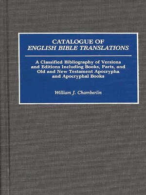 cover image of Catalogue of English Bible Translations